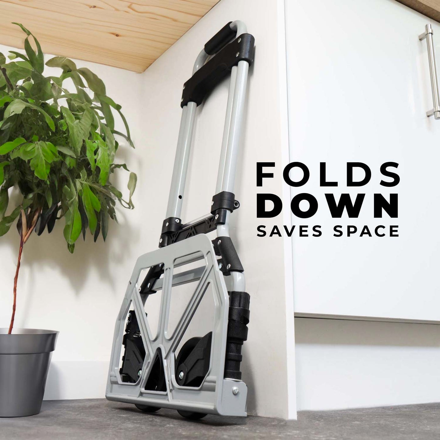 Heavy Duty Folding Aluminium Hand Truck 80KG Load Capacity