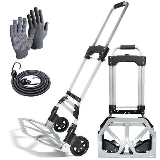 Heavy Duty Folding Aluminium Hand Truck 80KG Load Capacity